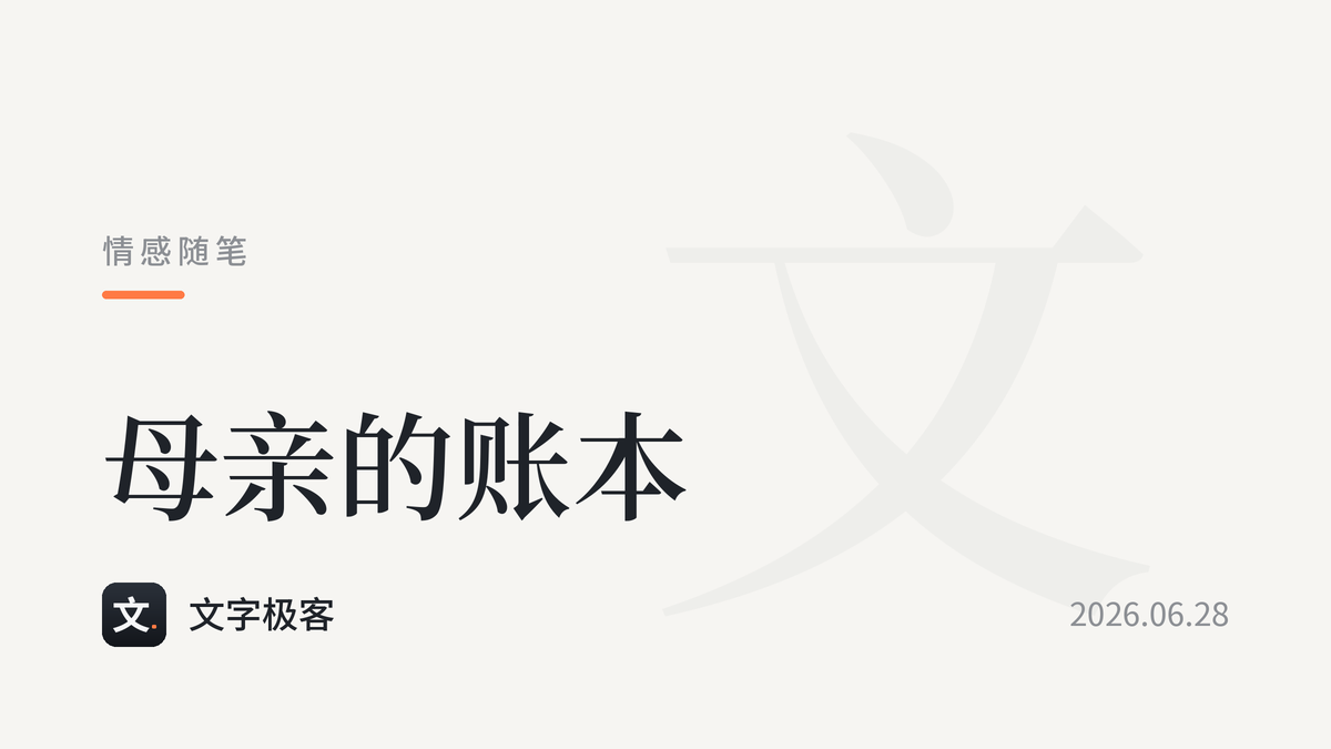 母亲的账本