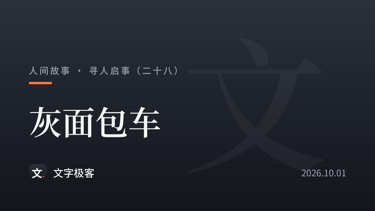 寻人启事（二十八）：灰面包车